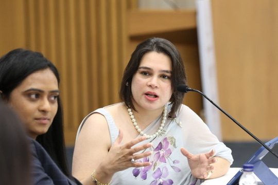 Ms. Mehak Oberoi moderating the panel